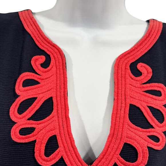 Lilly Pulitzer Womens Janice Sleeveless Dress Navy & Coral Hard to Find Size XL - Picture 6 of 14